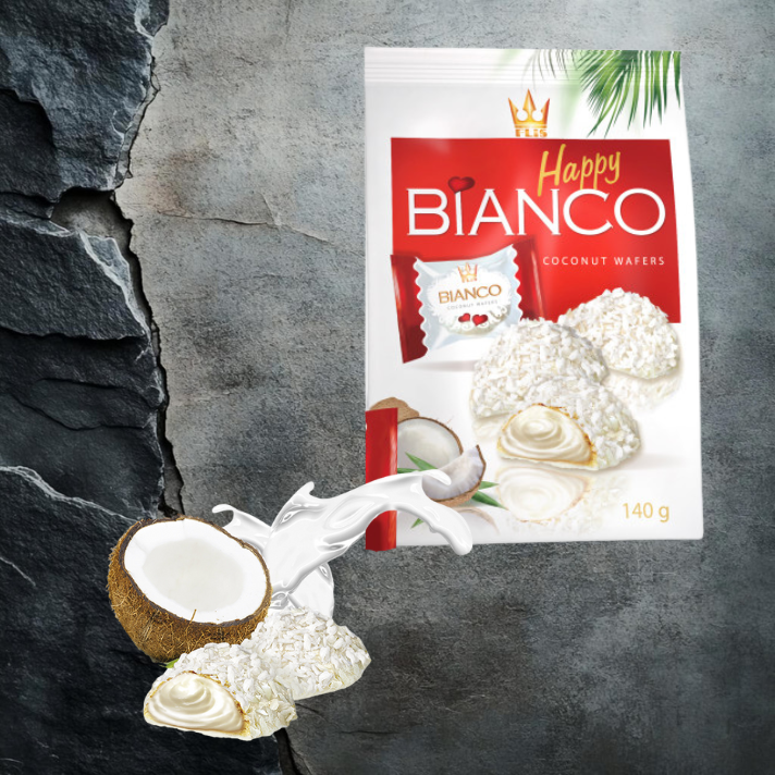 Flis Happy Bianco wafle kokosowe 140g