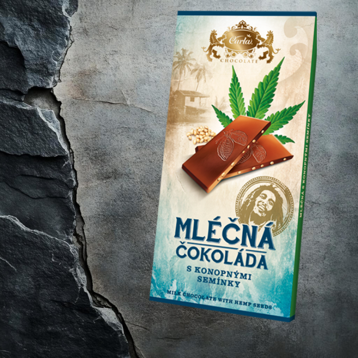 Carla Czekolada konopna mleczna z siemieniem konopnym, nasionami konopi 80 g
