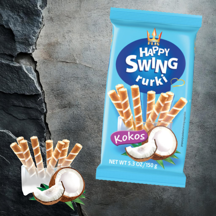 Flis Rurki Happy Swing o smaku kokosowym 150g