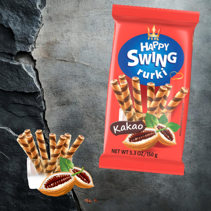 Flis Rurki Happy Swing o smaku kakaowym 150g