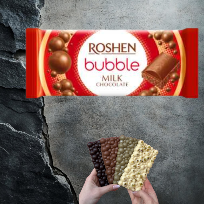 CZEKOLADA ROSHEN MLECZNA Z BĄBELKAMI 80 g