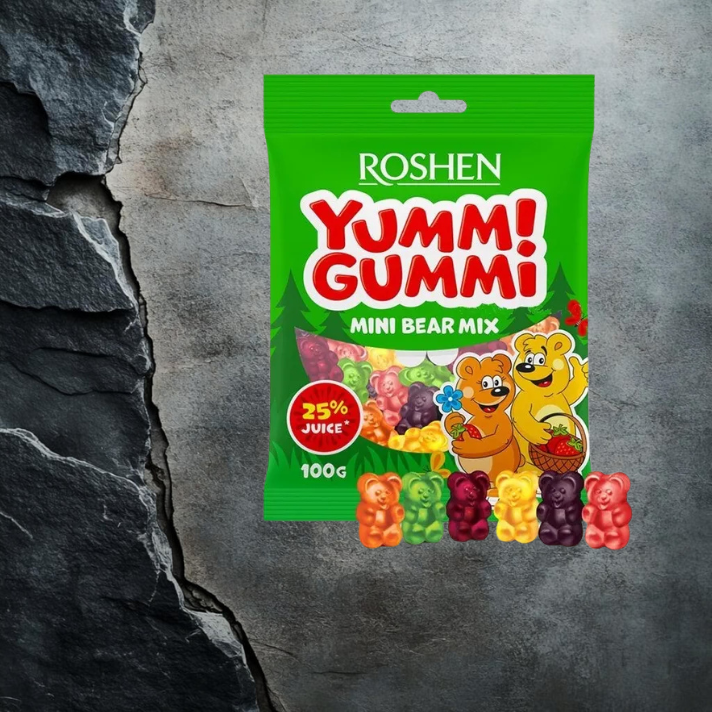 ŻELKI YUMMI GUMMI MINI BEAR MIX 70 g ROSHEN