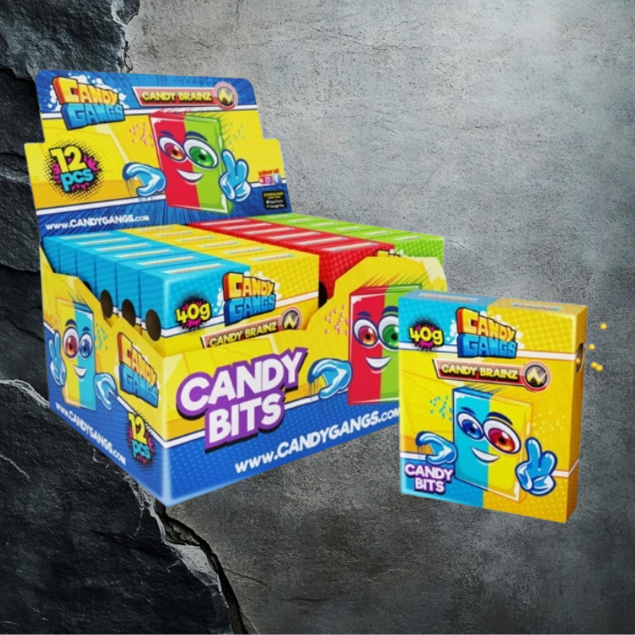 Candy Gangs Candy Brainz Małe kwaśne cukierki 40g x 12szt