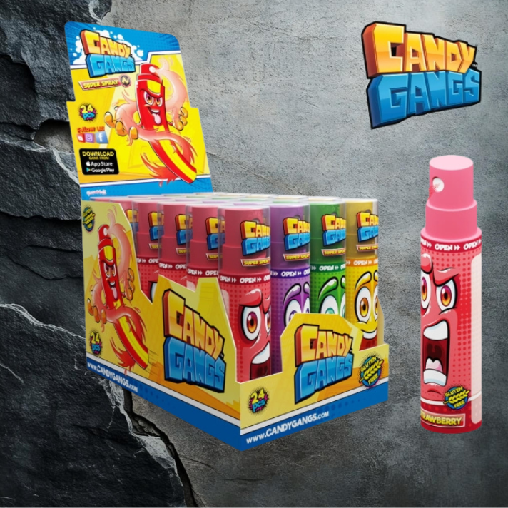 Candy Gangs Super Spray - Cukierek w sprayu 30ml x 24szt
