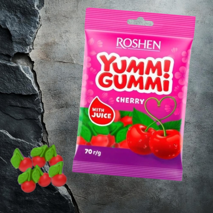 ŻELKI YUMMI GUMMI CHERRY 70 g ROSHEN