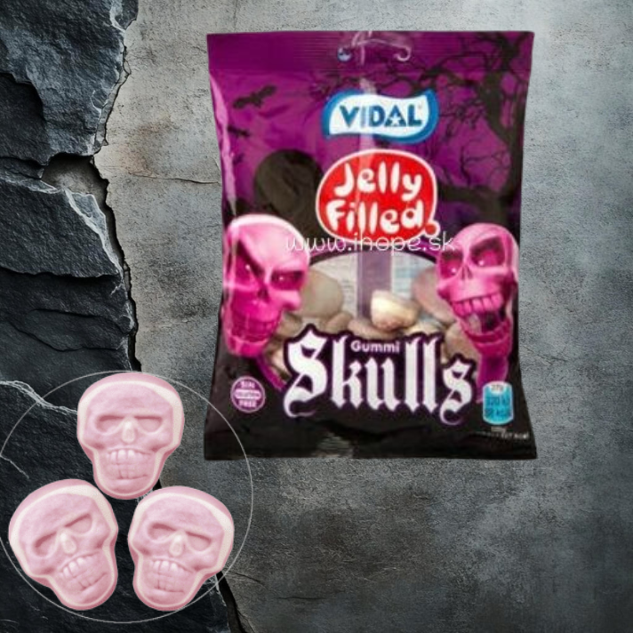 JELLY SKULLS 90G VIDAL