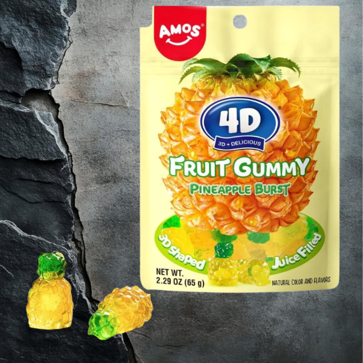 4D FRUIT GUMMY AMOS 65g Ananas