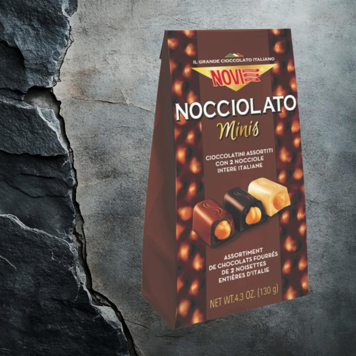 NOVI NOCCIOLATO Włoskie Mini Praliny z Całymi OrzechaMi Mix 130g