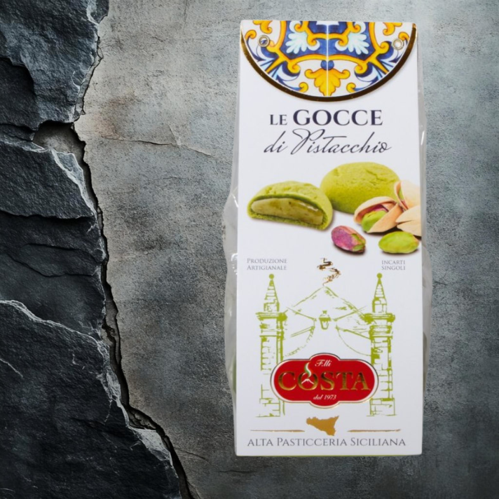 COSTA DOLCI Włoskie Kruche Ciastka z Kremem Pistacjowym Sycylia 120g