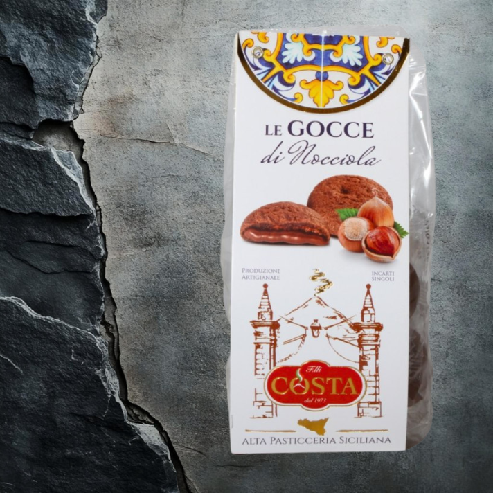 COSTA DOLCI Włoskie Kruche Ciastka z Kremem Orzechowym Sycylia 120g
