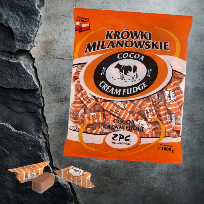 Krówki Milanowskie kakaowe 1kg ZPC Milanówek