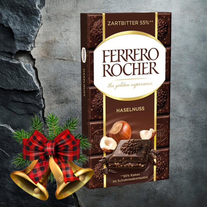 Ferrero Rocher czekolada ciemna z orzechami laskowymi 90g