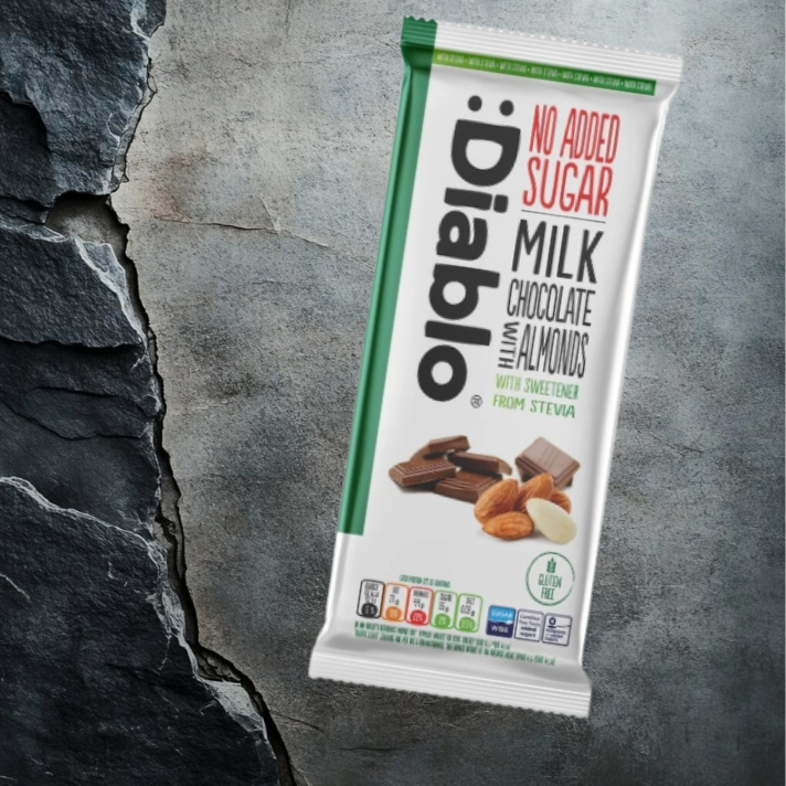 Czekolada mleczna z migdałami Diablo 75g