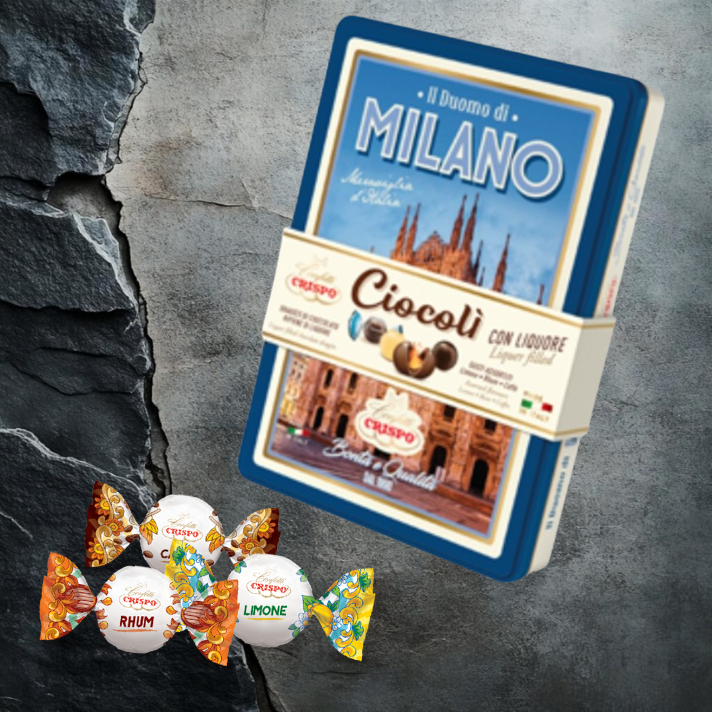Crispo Ciocoli Milano włoskie praliny 200g w blaszanym pudełku