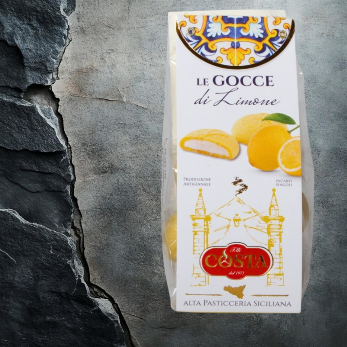 COSTA DOLCI Włoskie Kruche Ciastka z Kremem Cytrynowym Sycylia 120g