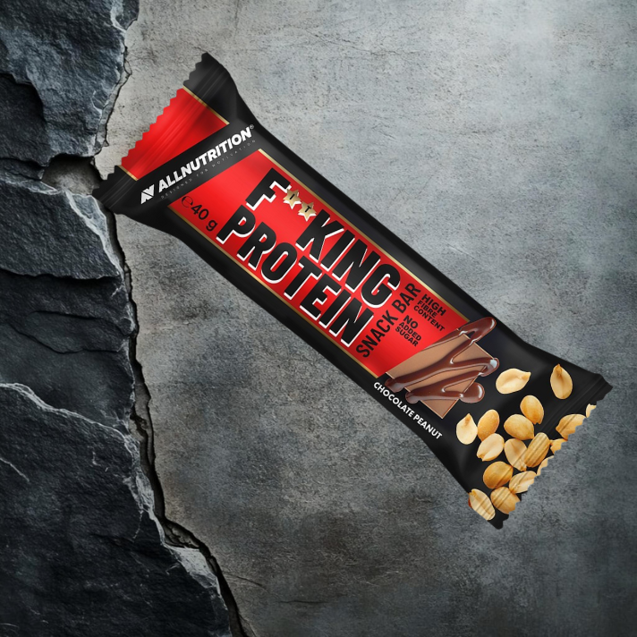 Fitking Protein Bar 55g karmel z chrupiącymi orzechami.