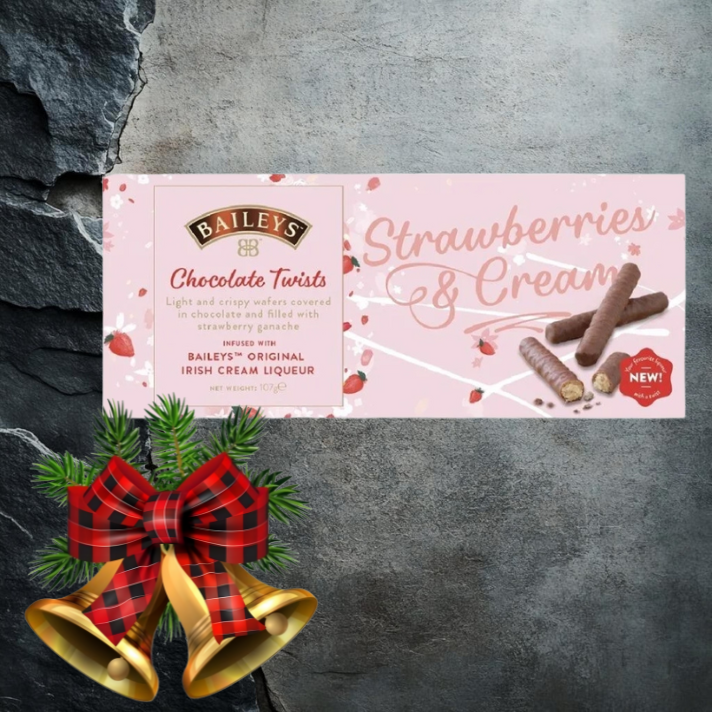 Baileys Rurki waflowe z nadzieniem truskawkowym 107g