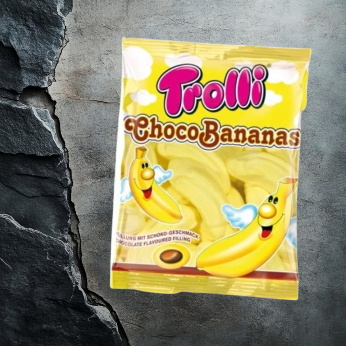 Trolli  Pianki BANANOWE z Czekoladą 150g