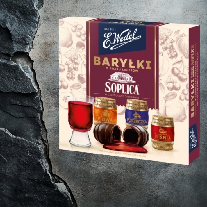 Baryłki o smaku likierów Soplica 200g E.Wedel