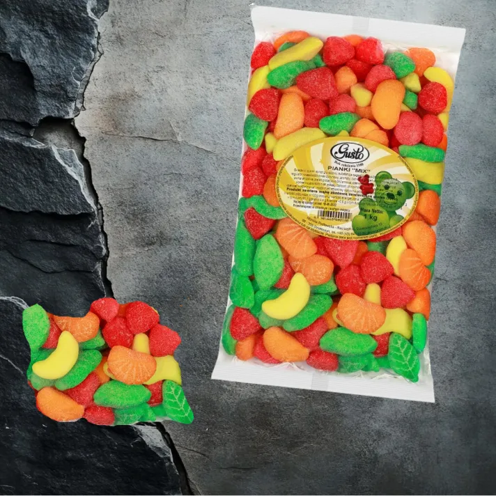 MIX pianek 1 kg w opakowaniu foliowym Pianki