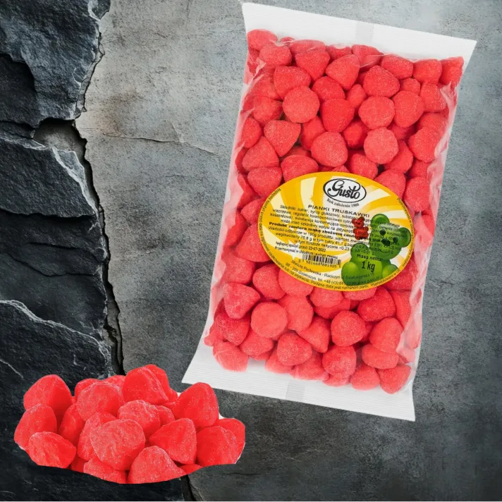 Pianki Truskawki Truskaweczki 1 kg w opakowaniu foliowym