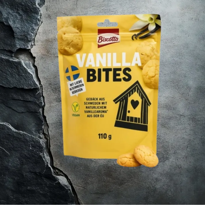 Biscotto szwedzkie kruche ciasteczka o smaku waniliowym wegańskie 110g