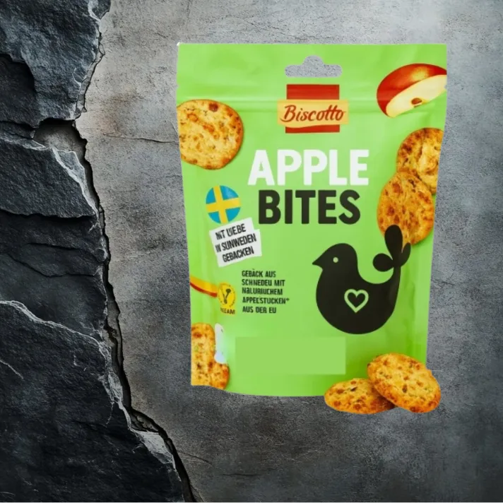 Biscotto szwedzkie owsiane ciasteczka z jabłkami wegańskie 110g