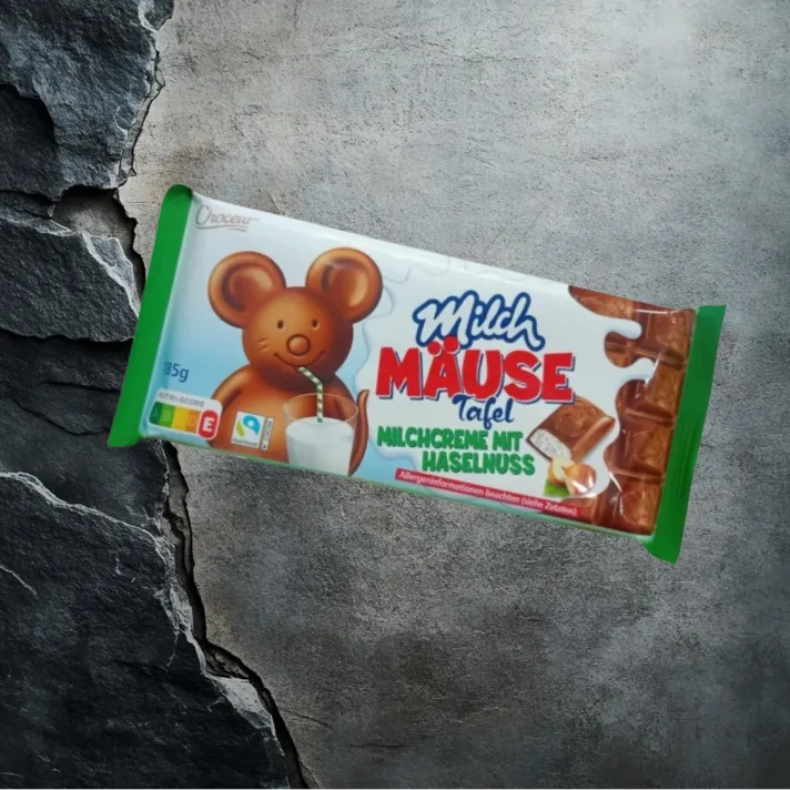 Milch Mause duża mleczna czekolada z mlecznym nadzieniem i orzechami 185g