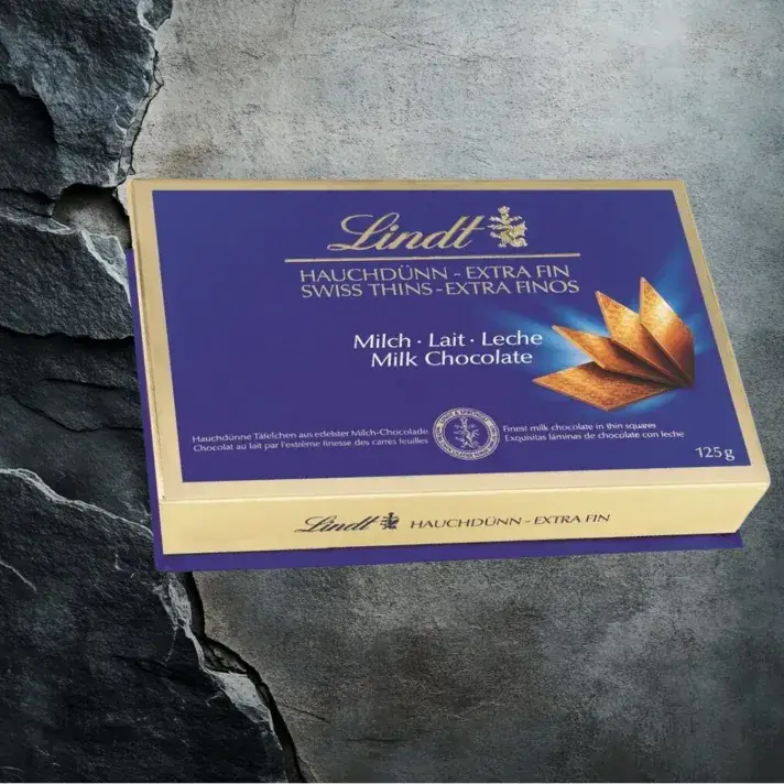 Lindt Thins Milk czekoladowe plasterki extra cienkie 125g