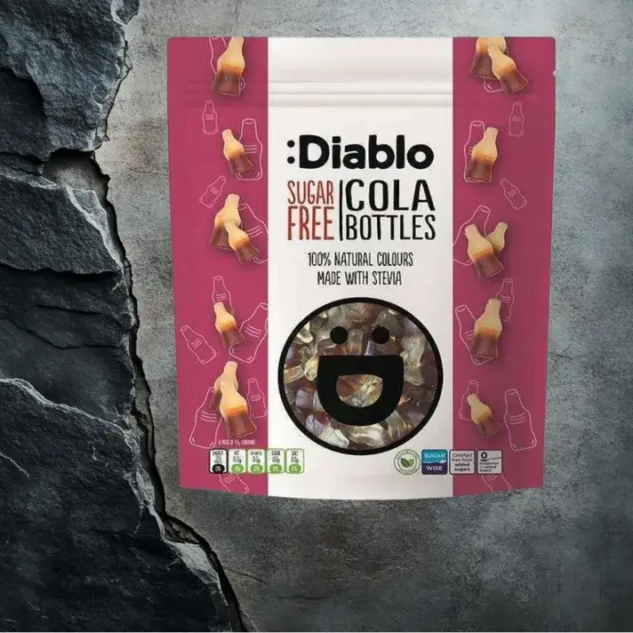Diablo Stevia COLA Bottles - żelki bez cukru o smaku coli