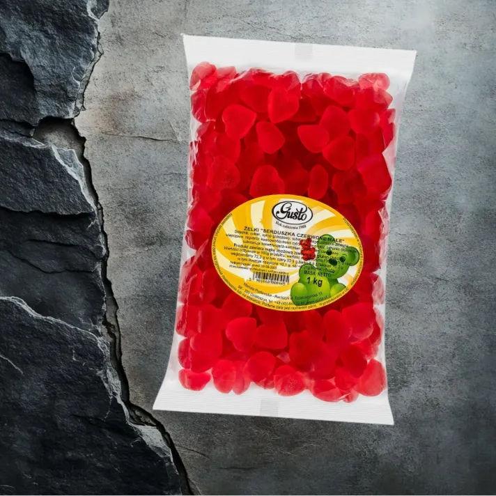Serduszka Czerwone 1 kg w opakowaniu foliowym