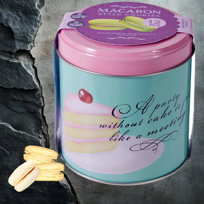 Becky's Macaron Style Cookies Round Box, 12 szt 74g